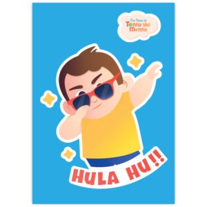 Wollybee Baby Q Hula-hu JUMBO Sticker for Kids