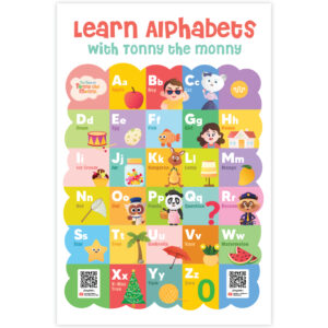 Wollybee Tonny the Monny Alphabets Learning Poster for Kids